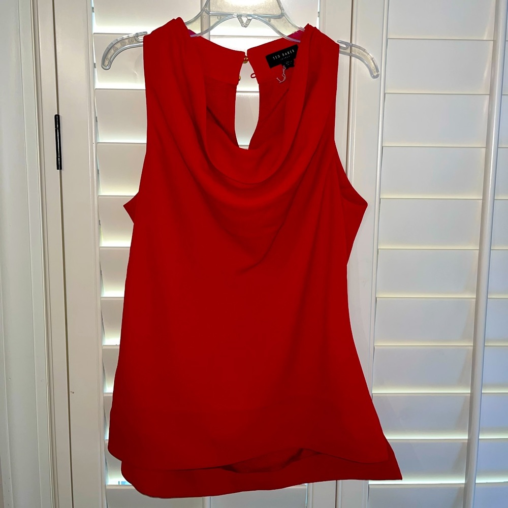 Beautiful Ted Baker cowl neck blouse. Perfect for the holidays